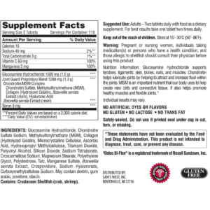 MEMBER'S MARK-GLUCOSAMINA HCI 1500MG /CHONDRITIN MSM COMPLEX (220 TABLETAS)