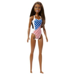 BARBIE-TRAJE DE BAÑO USA MORENA