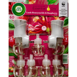 AIR WICK LUSH HONEYSUCKLE & RASPBERRY 2 WARMER+ 7 REPUESTOS